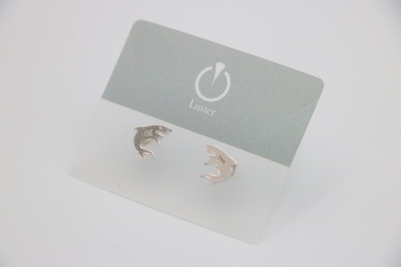 shark earrings - ต่างหู - เงินแท้ 