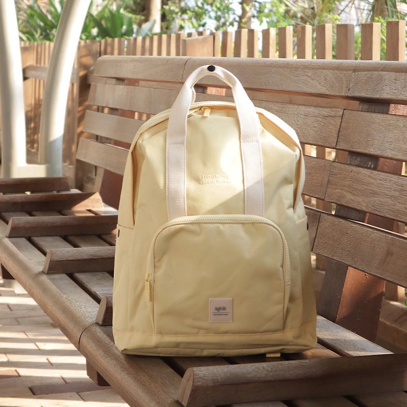 Lefrik from Spain - 13'Capsule Backpack | Sage Green | Waterproof Computer Bag - Backpacks - Plastic Yellow