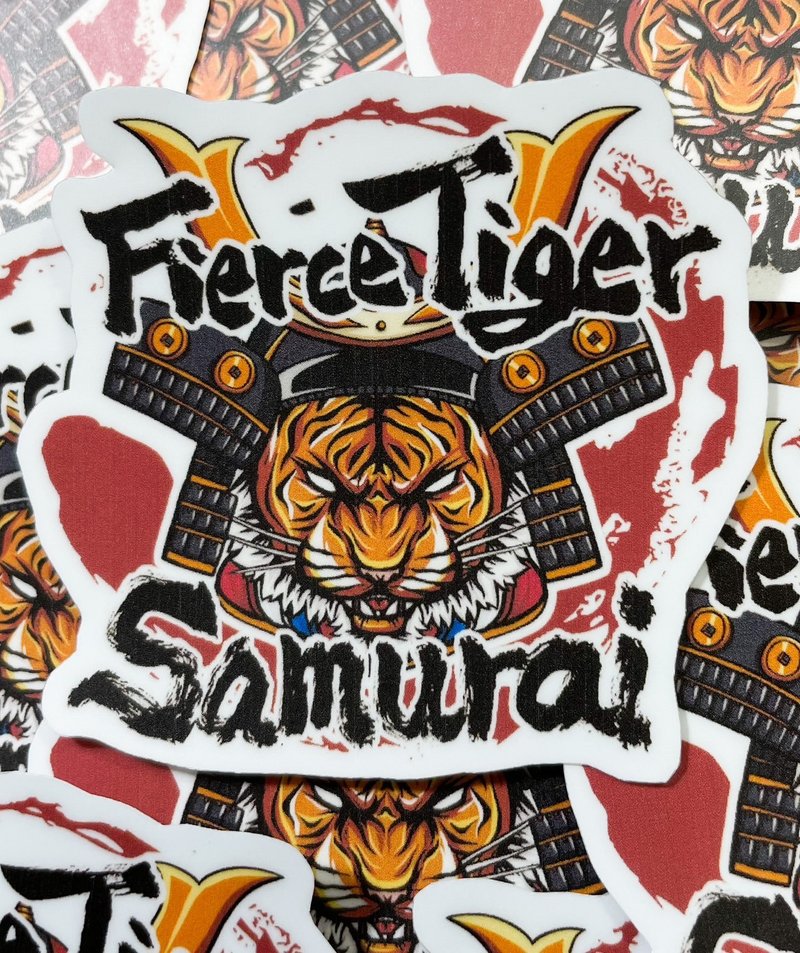 Japanese-style stickers-Tiger General Matte Thick Pound Super Wear-resistant Sticker - Stickers - Paper Orange