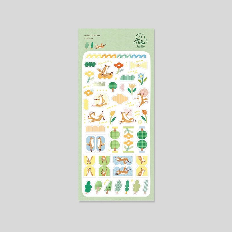 Huchii Garden | Transparent cut-type index stickers - สติกเกอร์ - กระดาษ 