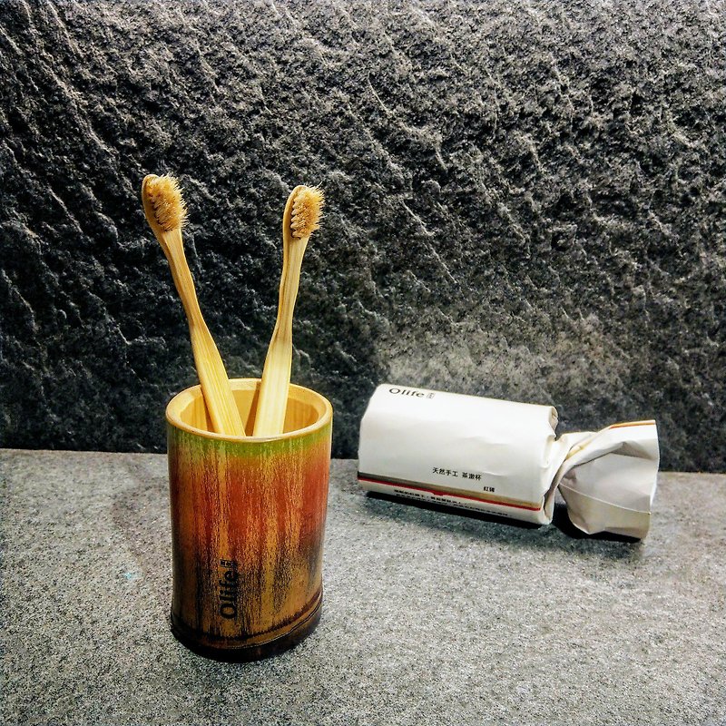 [Red brick natural handmade tea cup does not contain toothbrush] Olife original life - Other - Bamboo 