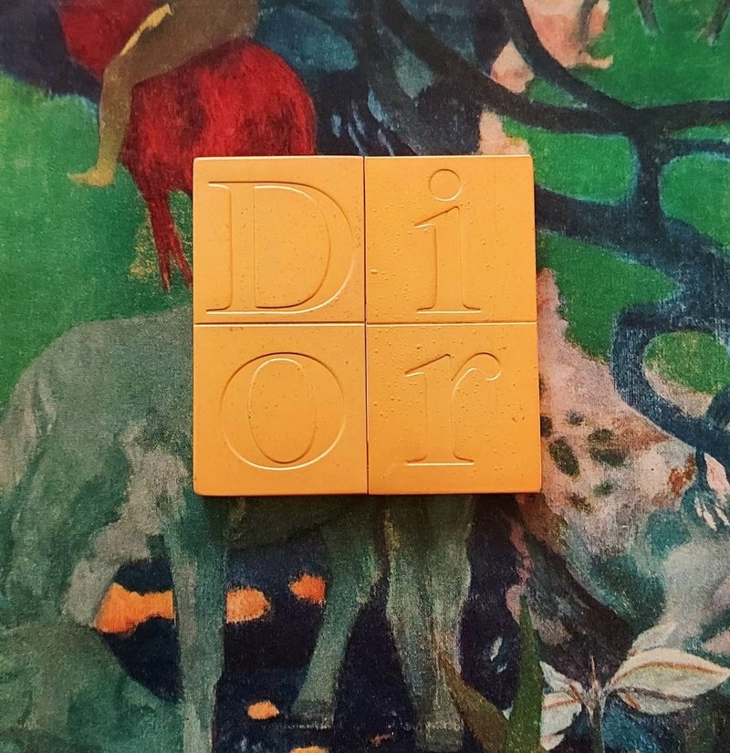 Vintage Christian Dior 迪奧 字母金色 方型開闔式隨身化妝鏡 - 其他 - 其他金屬 金色