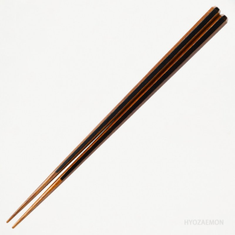 兵左衛門　箸　八景　　黒　大　23.5cm、　赤　中　21.5cm - 筷子/筷架 - 木頭 