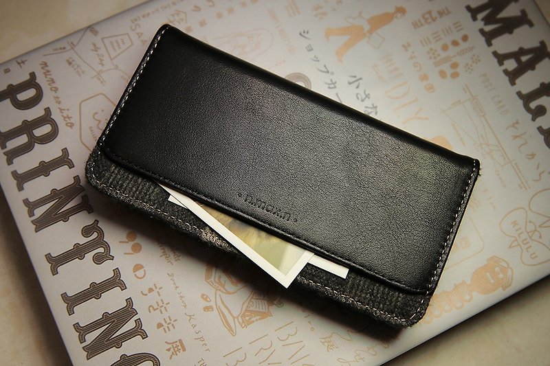 iPhone 7 PLUS / iPhone 8 PLUS  5.5 inch New Slipcase Series Leather Case - Black - Phone Cases - Genuine Leather 