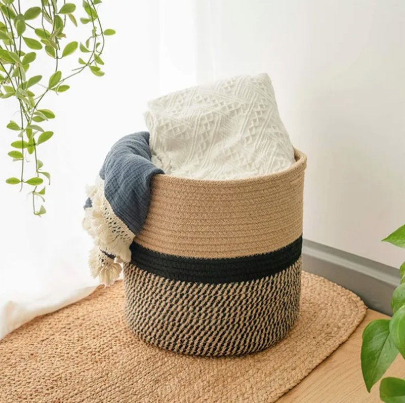 Japanese Linen storage bags - clothing storage baskets, toy storage baskets, plant storage baskets - Storage - Cotton & Hemp 