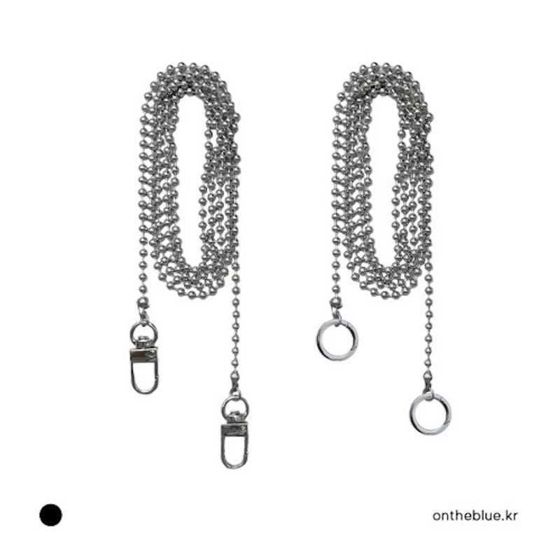 ball chain strap - เชือก/สายคล้อง - วัสดุอื่นๆ สีเงิน