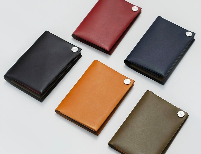 Wrap Wallet_ 3 layers and same color - Coin Purses - Genuine Leather 