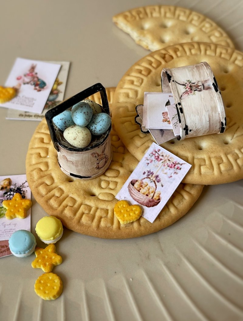 Miniature set with Easter decor - 玩偶/公仔 - 其他金屬 多色