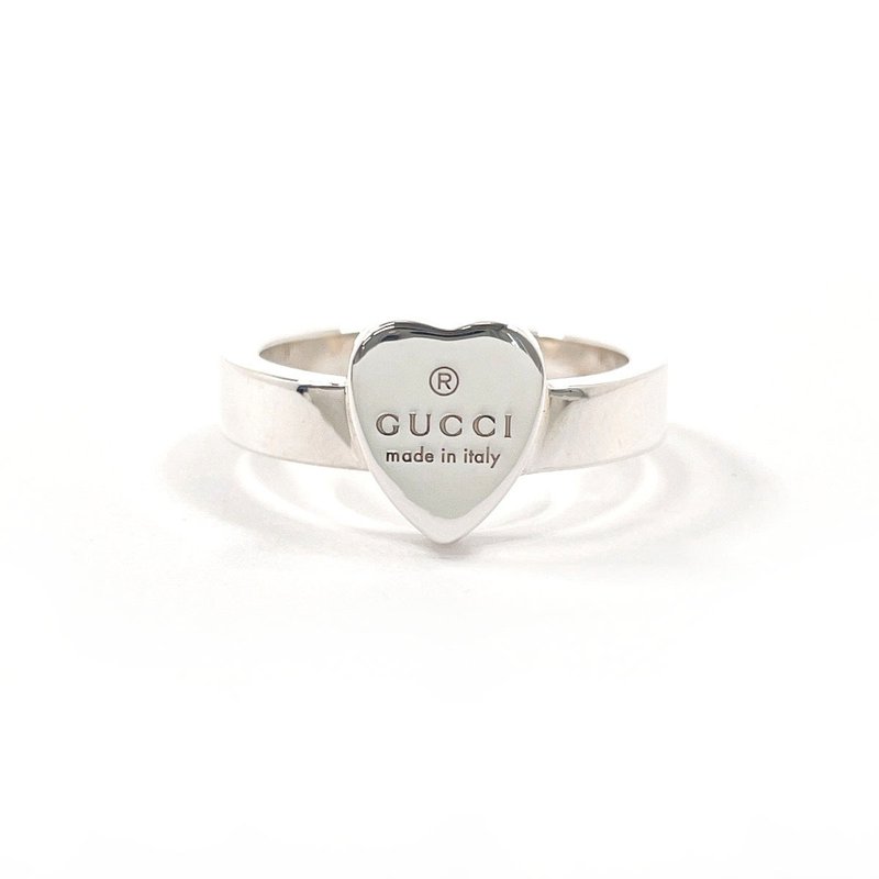 【日本直送 中古美品】13.5号 グッチ GUCCI リング・指輪 トレードマーク ハート 表記サイズ 14 シルバー925 アクセサリー 新品仕上げ済み - 戒指 - 純銀 銀色