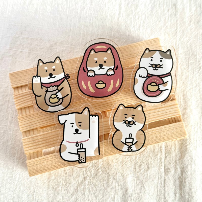 Cats and Dogs-Single-sided Acrylic Clip - แฟ้ม - วัสดุกันนำ้ 