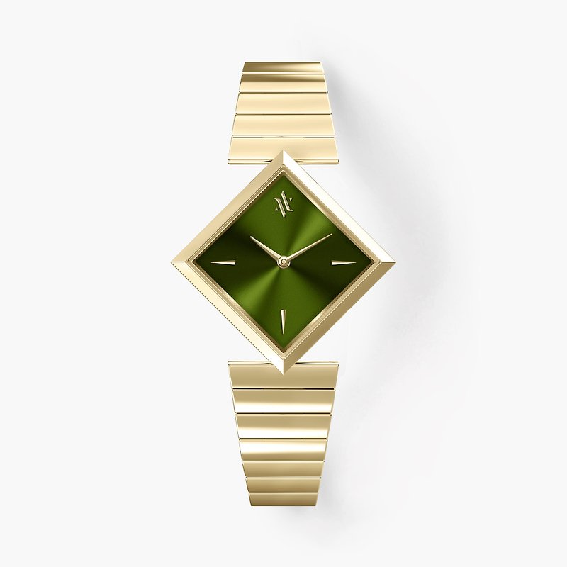 VANNA(凡娜) LUNA 系列 綠太陽紋錶面手錶 - 女錶 - 不鏽鋼 金色