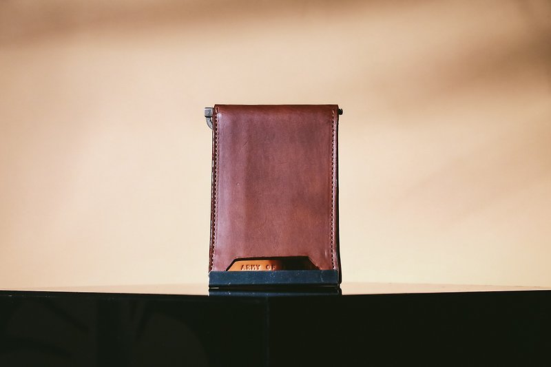 RAZE WALLET in two-tone brown - Wallets - Genuine Leather Brown