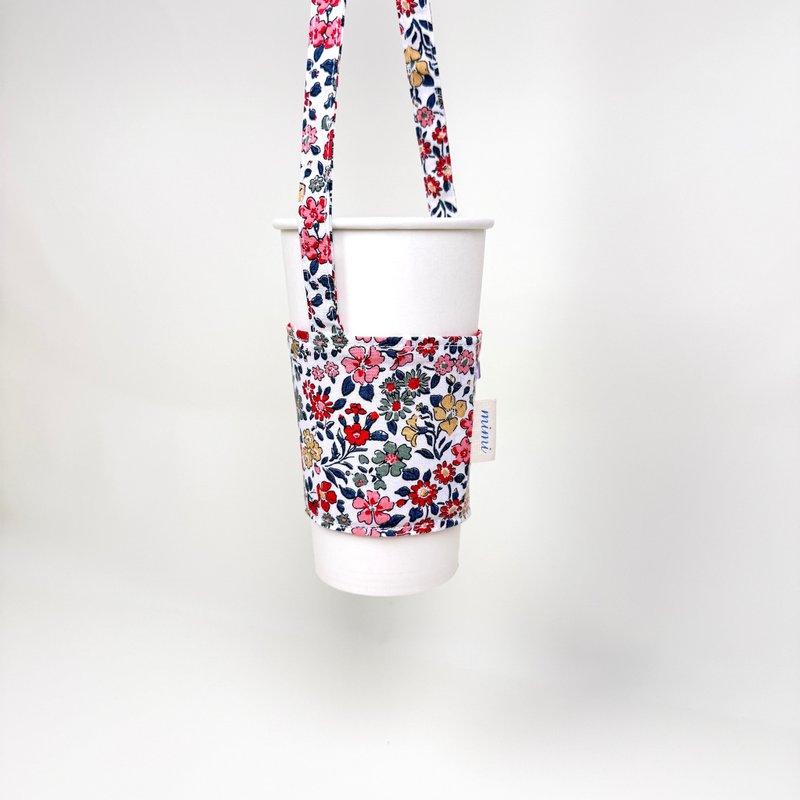 Floral 花朵 飲料提袋 - 飲料提袋/杯套 - 棉．麻 多色