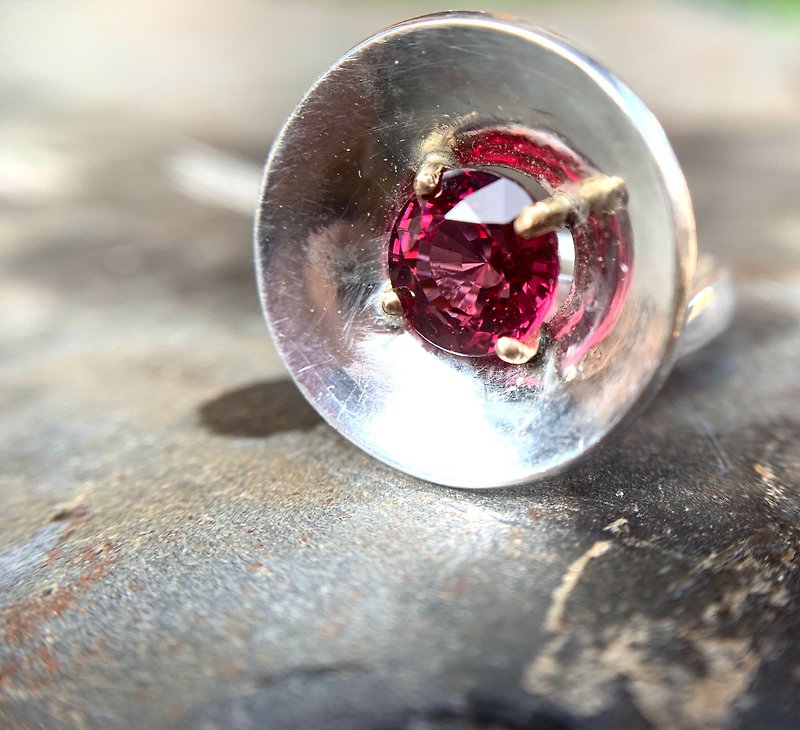O're Jewelry_ designer models _ _925 red Stone sterling silver ring _ _ _ customizable customizable - แหวนทั่วไป - เครื่องเพชรพลอย 