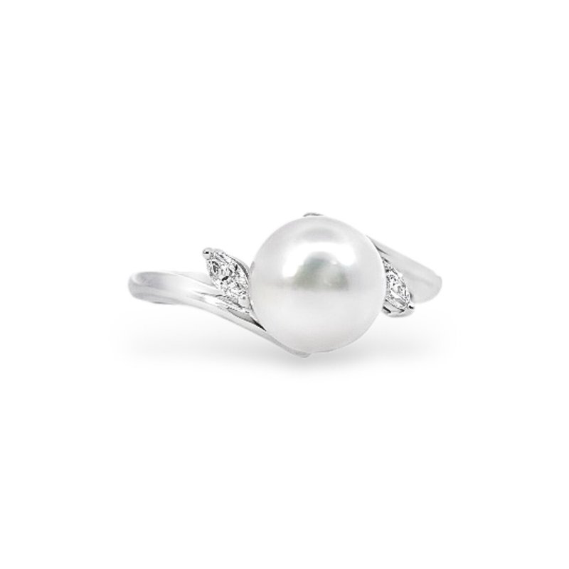 Platinum AKOYA Pearl Diamond Ring Platinum AKOYA Pearl Diamond Ring - แหวนทั่วไป - เครื่องประดับ 