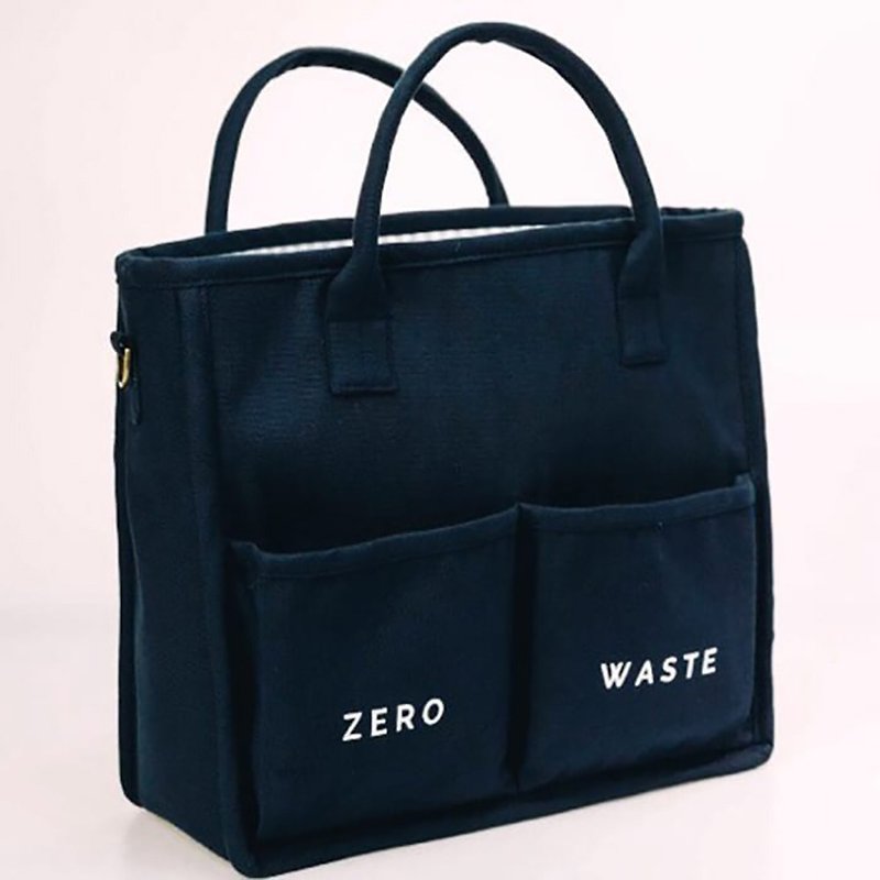 Zero Waste Canvas Bag (Navy Blue) กระเป๋าผ้าแคนวาสสุดชิค สีกรมเข้ม