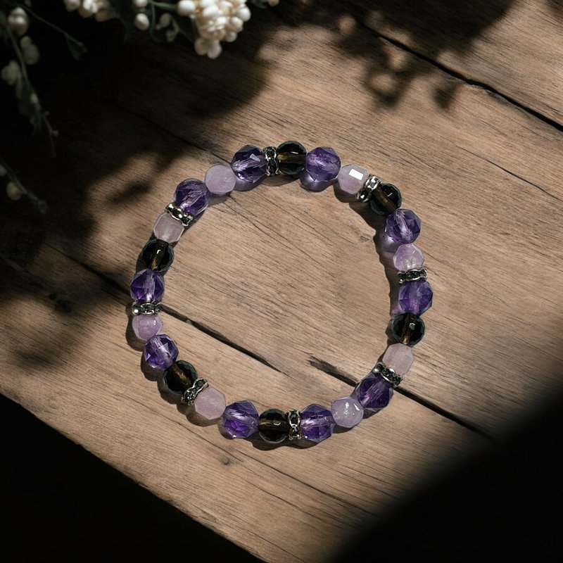 [Midnight Magic] Citrine|Amethyst|Lavender Amethyst - Bracelets - Crystal Purple