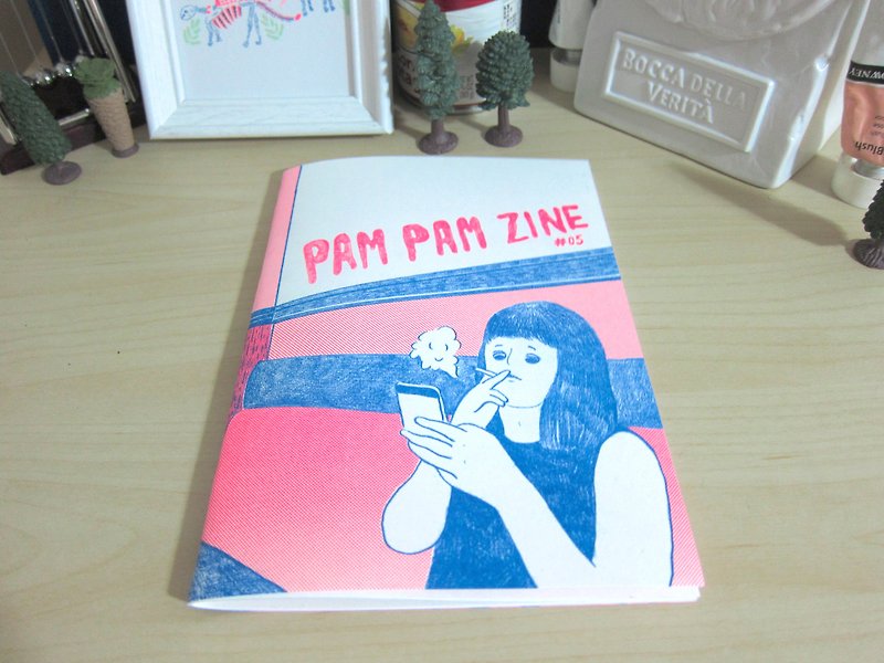 PAM PAM ZINE #05 Risograph  limited 100copies (numbered) film / interview / comics / illustration / travel / - หนังสือซีน - กระดาษ 