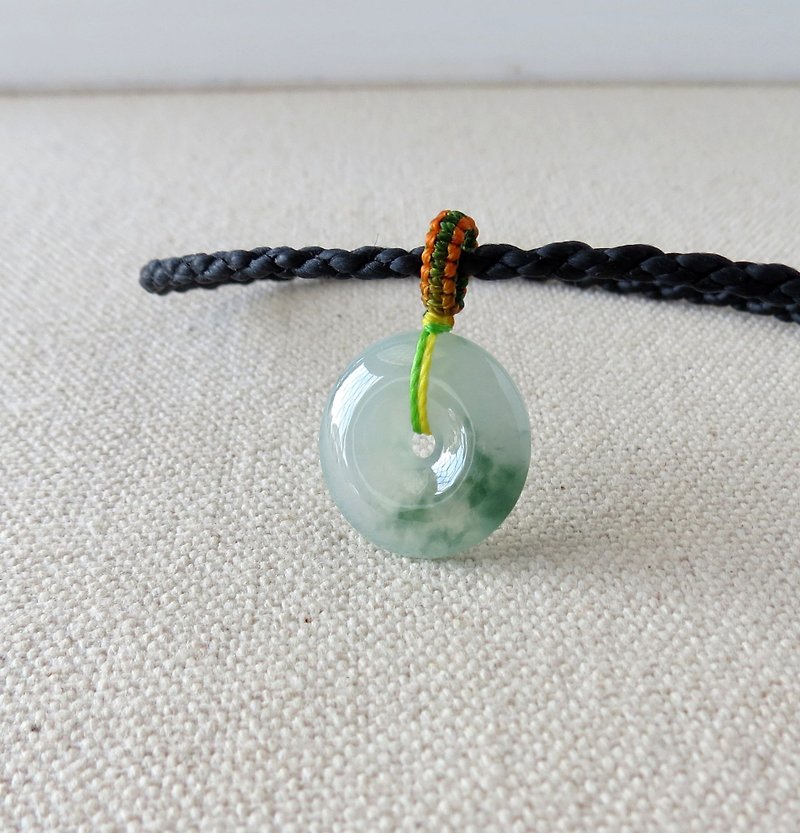 Benming Year [Ping An‧ Ruyi] Floating Flower Jade Silk Wax Thread Necklace*ST2-6 [Four-shared Editing] - สร้อยคอทรง Collar - เครื่องเพชรพลอย สีเขียว