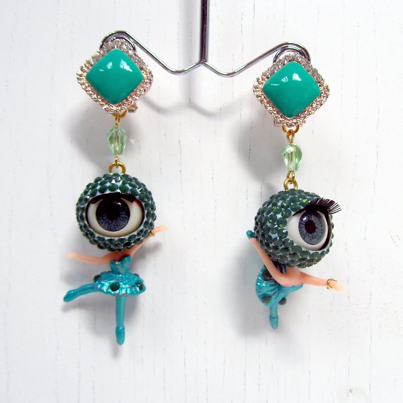 TIMBEE LO Emerald Emerald Eyes Earrings are available for sale only - Earrings & Clip-ons - Other Metals Green