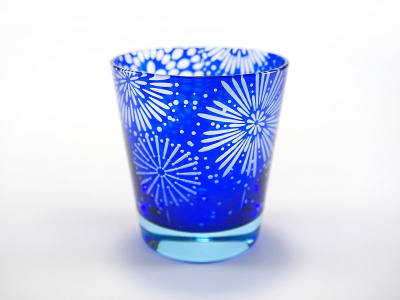 大輪華【縹群青】 - 急須・ティーカップ - ガラス ブルー
