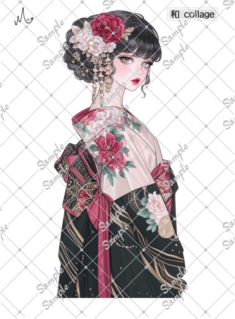 原創人物貼紙 和系列 期間限定至1月10日 - 貼紙 - 紙 