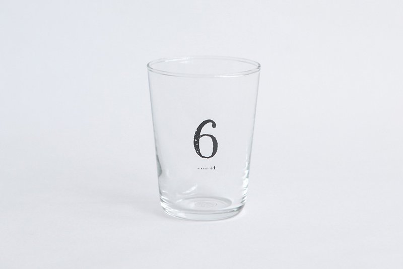 【+ t计划】デジタルカップ-ブラック6 - グラス・コップ - ガラス 透明