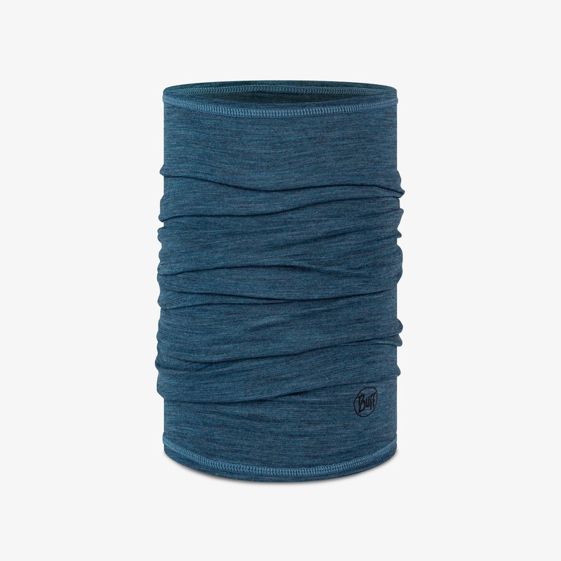 【BUFF】Comfortable plain 125 gsm merino wool scarf with deep sea blue pattern - อุปกรณ์เสริมกีฬา - ขนแกะ สีเขียว