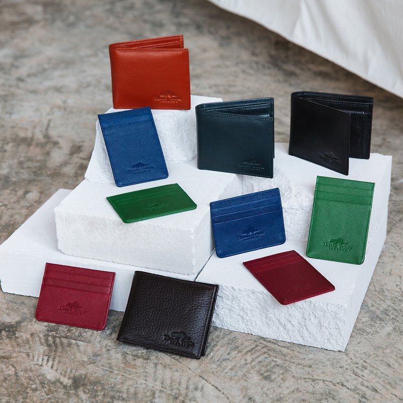 GOODY BAG- FOR MEN 'BOY' SHORT LEATHER WALLET AND 'H/V' CARD HOLDER - Wallets - Genuine Leather Multicolor