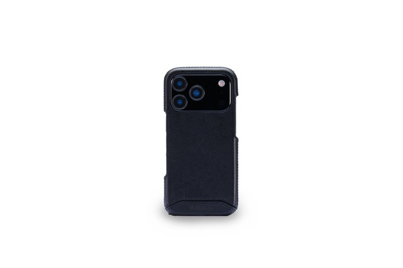iPhone 17 Pro 經典系列-磁吸手機皮套-碳黑 - 手機殼/手機套 - 真皮 黑色
