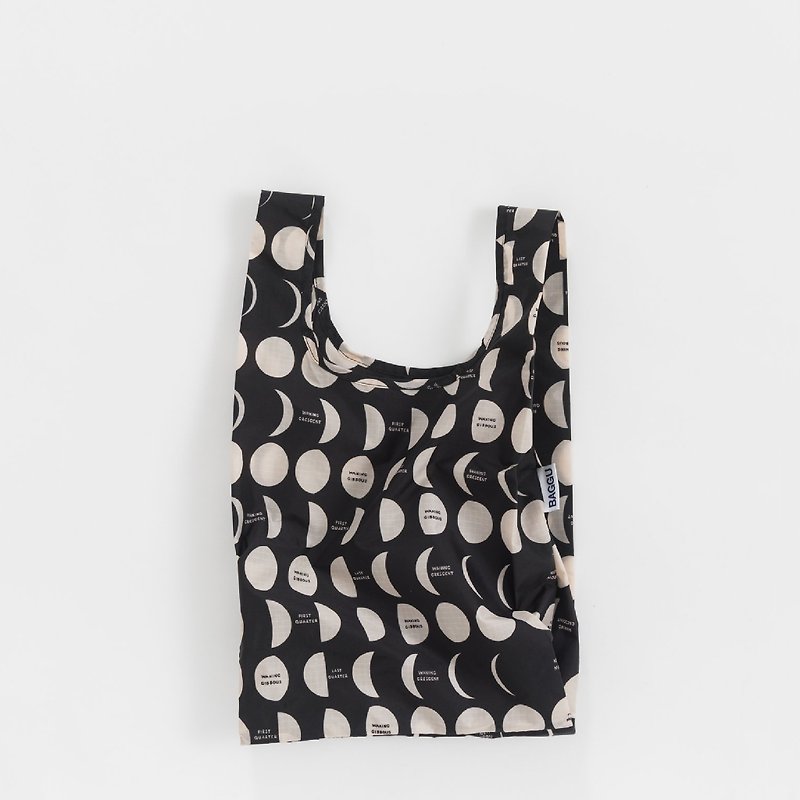 [New Products] BAGGU Eco Storage Shopping Bag - Mini Size - Moon - Handbags & Totes - Waterproof Material Black