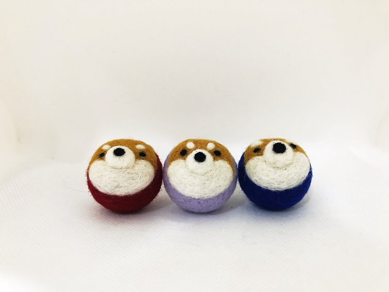 Wool felt Shiba Inu glutinous rice balls/key ring