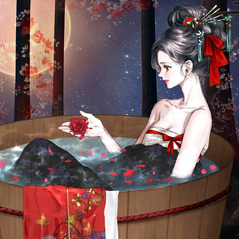 Oriental bath sticker (7color) - 貼紙 - 紙 
