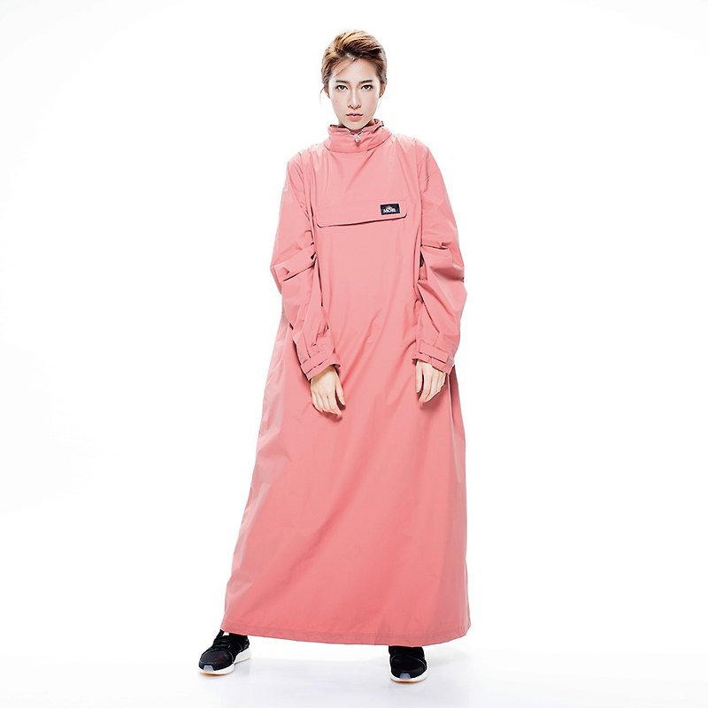 【MORR】PostPosi reversible raincoat - Indian Red - Umbrellas & Rain Gear - Polyester Pink