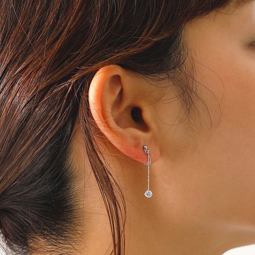 極美品✨ SWAROVSKI Fit ピアス ラージサイズ 揺れる シルバー スワロフスキーSwarovski フィットピアス シルバー ラージ