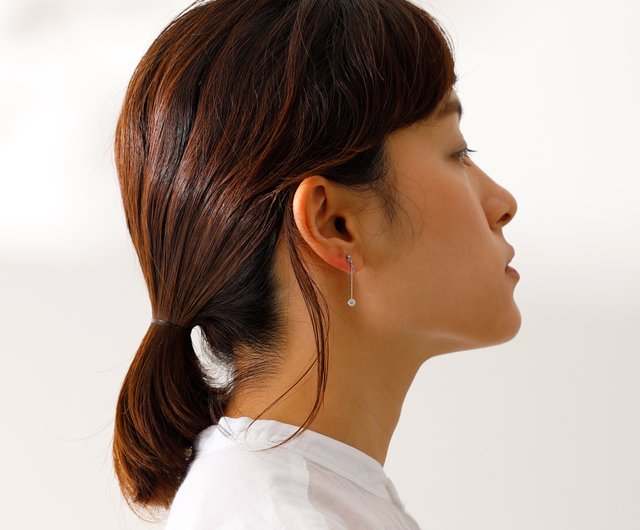 ❤イヤリングにもなる❤ラウンドピアス ライトパープル SV金具 エルメス 箱付き ❤イヤリングにもなる❤ラウンドピアス ライトパープル SV金具