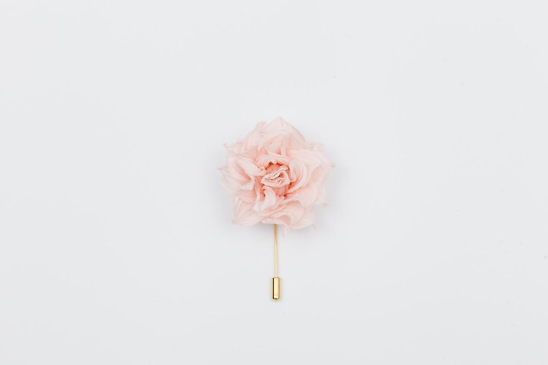 Rose retro brooch corsage bouquet plant cotton Linen hand-made fabric design - เข็มกลัด - ผ้าฝ้าย/ผ้าลินิน 