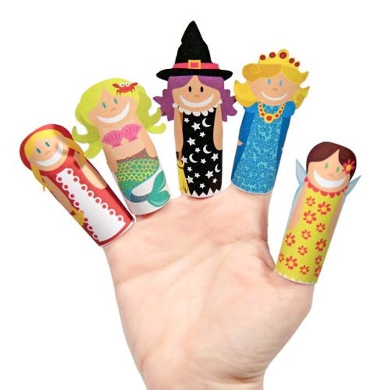 【pukaca手作益智玩具】手指玩偶系列 - 魔法少女 - 嬰幼兒玩具/毛公仔 - 紙 多色