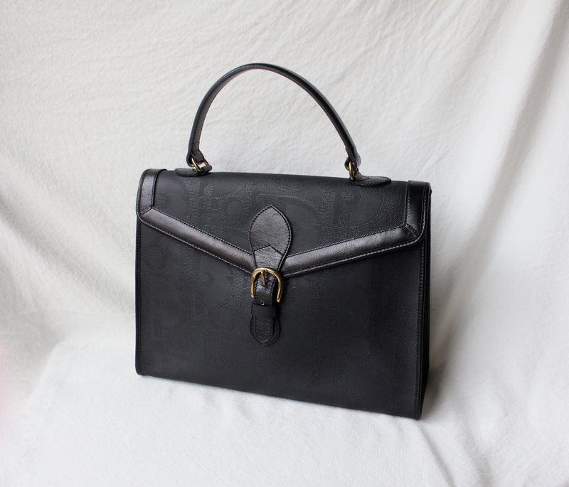 FOAK vintage Christian Dior black antique envelope bag - กระเป๋าถือ - หนังแท้ 