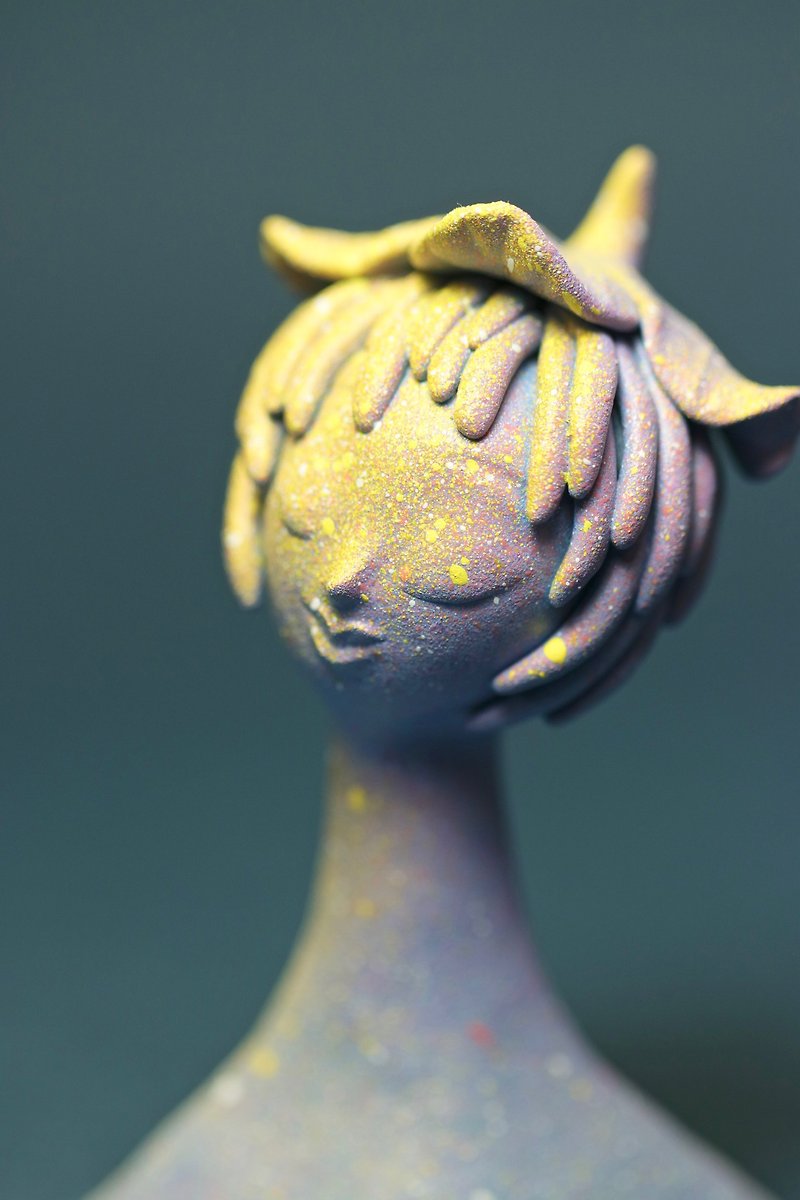 花境之星蕊 系列雕塑藝術擺飾 - 裝飾/擺設  - 黏土 藍色