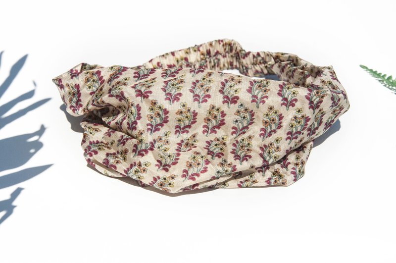 Premium Silk Headband / Colorful Floral Headband / Elastic Headband / Handmade Silk Headband - Palace Floral Bouquet - เครื่องประดับผม - ผ้าไหม หลากหลายสี