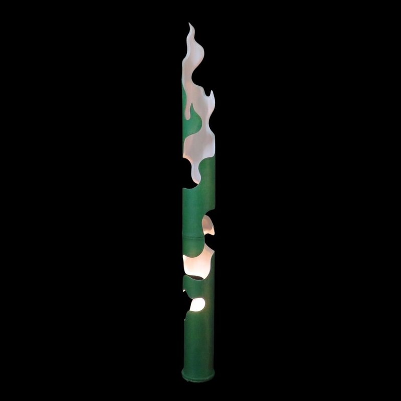 青龍 - G4 LED 慢工手作桂竹創意立燈 / 桌燈 - 燈具/燈飾 - 竹 綠色