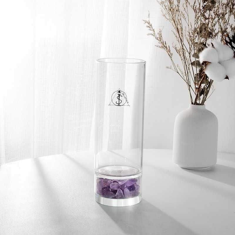 【轉運來】【祈願能量水晶杯】考運水杯-紫水晶轉運水杯 - 水壺/水瓶 - 玻璃 多色