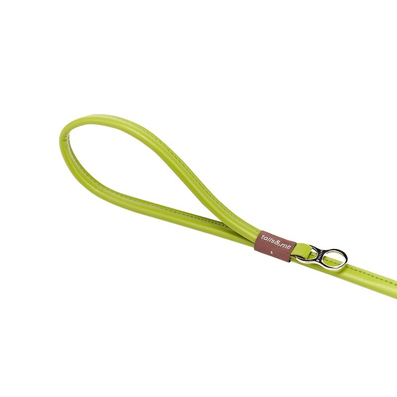 [tail and me] natural concept leather pull rope olive green S - ปลอกคอ - หนังเทียม สีเขียว