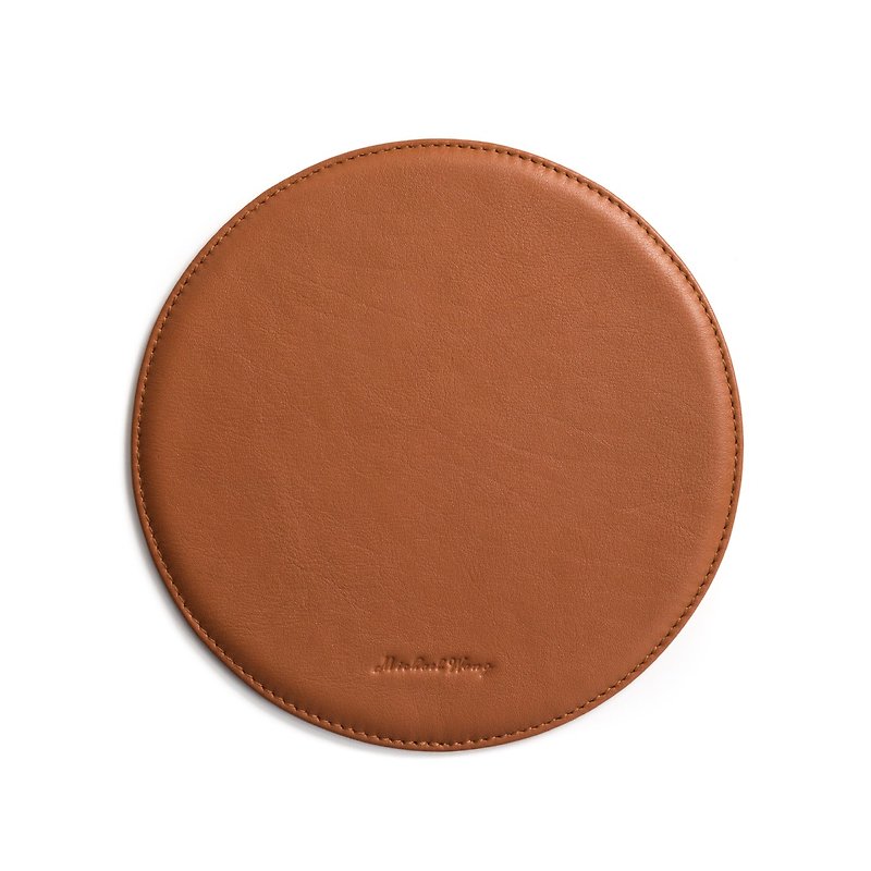 Patina leather hand made custom 21cm mouse pad - อื่นๆ - หนังแท้ สีนำ้ตาล