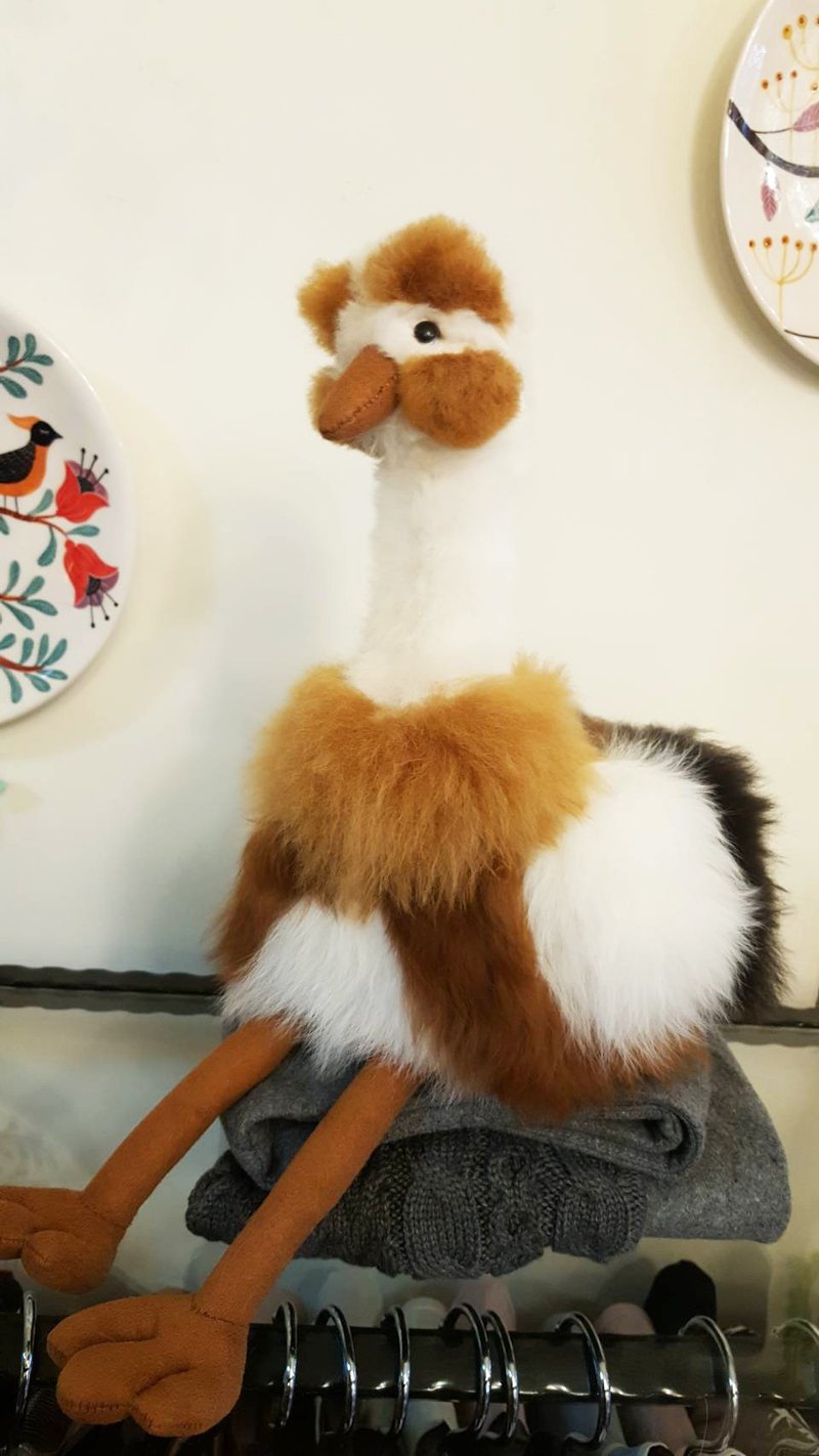 FUR OSTRICH, 100% ALPACA FUR - ตุ๊กตา - วัสดุอื่นๆ สีนำ้ตาล