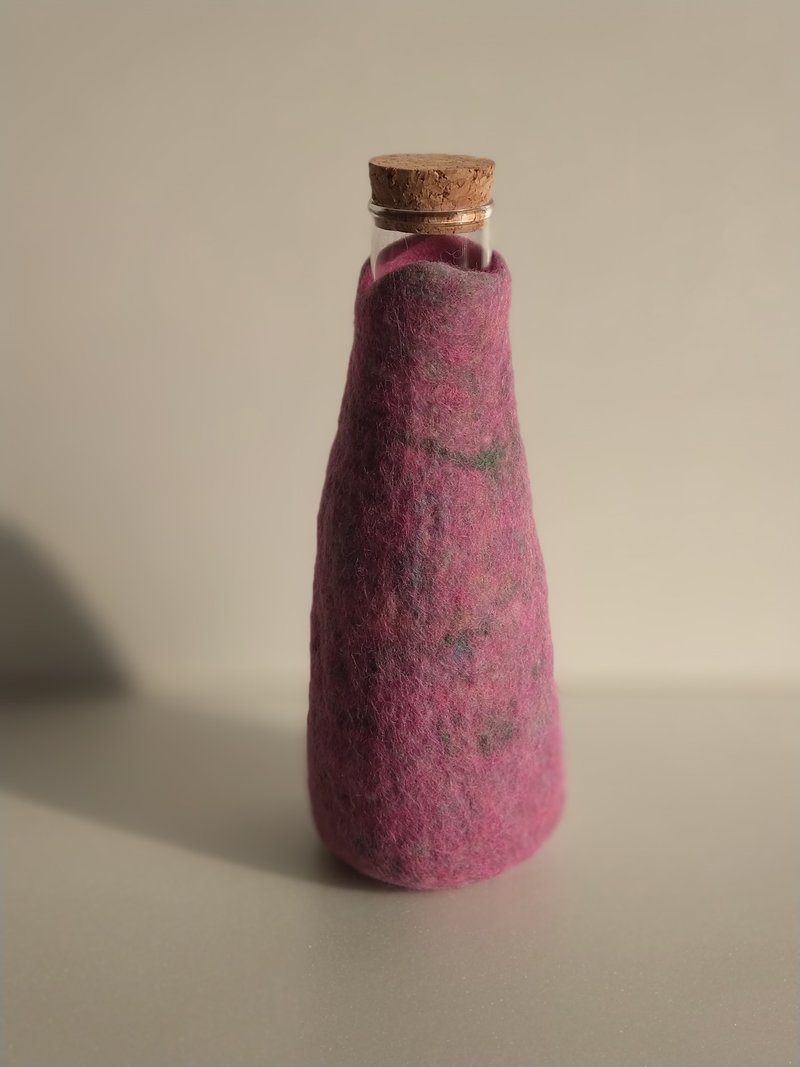 Wool Felt Purple Garden Handmade Vase - Pottery & Ceramics - Wool Purple