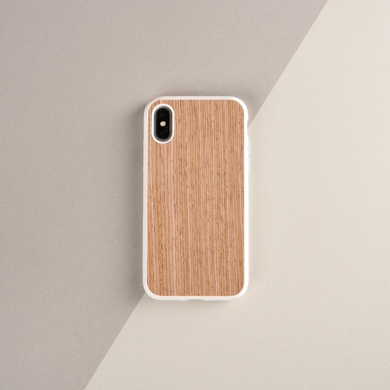 RhinoShield Case for iPhone Series|SolidSuit - Light Walnut / White - Phone Cases - Plastic Brown