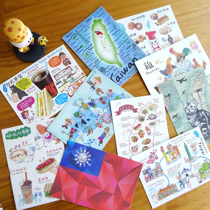 瑕疵 Clear 10 random postcards (10 in) Super thick pound paper limited edition - การ์ด/โปสการ์ด - กระดาษ หลากหลายสี
