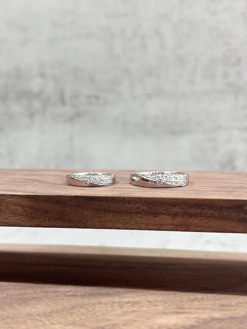 天然鑽石戒指 0.43克拉南非鑽 情侶對戒 14K K585 - 戒指 - 鑽石 